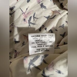 Floral Bird Print Fabric